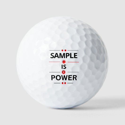 Balles De Golf Bold Typography Quote (Recto)