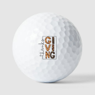Balles De Golf Bon thanksgiving Empreinte de léopard Rainbow Turq