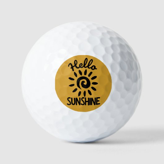 Balles De Golf Bonjour Sunshine (Recto)