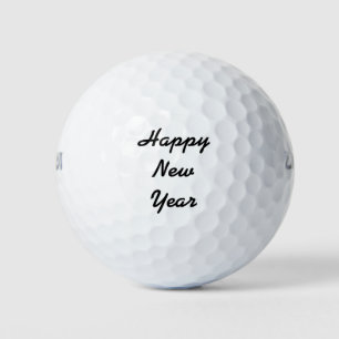 Balles De Golf Bonne année sur arrière - plan blanc