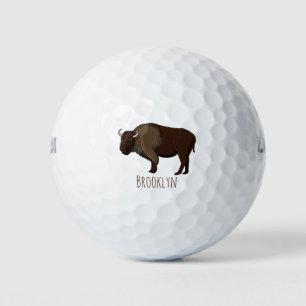 Balles De Golf Bonne illustration de bison américain