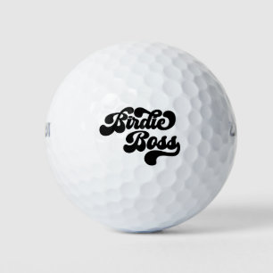 Balles De Golf Boss Birdie Funny Simple Vintage Retro