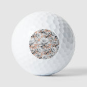 Balles De Golf Botanique noir blanc rose or parties scintillant f (Recto)