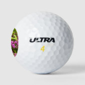 Balles De Golf Bougainvillées tropicales violettes (Logo)