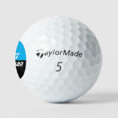 Balles De Golf Boule cool avec le nom bleu (Logo)