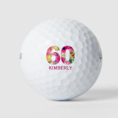 Balles De Golf Boule de golf 60 ans Boule de golf sur mesure 60e (Devant)