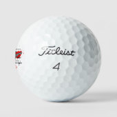 Balles De Golf Boule de golf avec crâne et fusils de croix. (Logo)