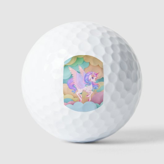 Balles De Golf Boule de golf avec licorne (Recto)