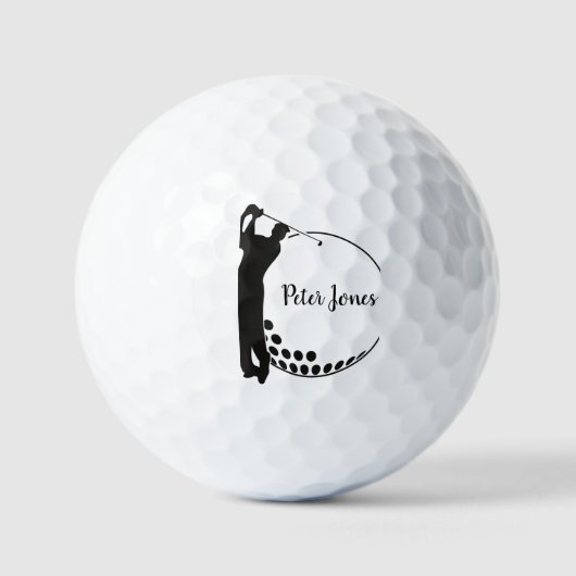 Balles De Golf Boule de golf avec nom modifiable. (Recto)