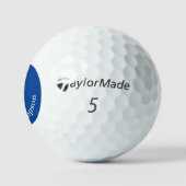 Balles De Golf Boule de golf avec son nom sur Blue Circle (Logo)