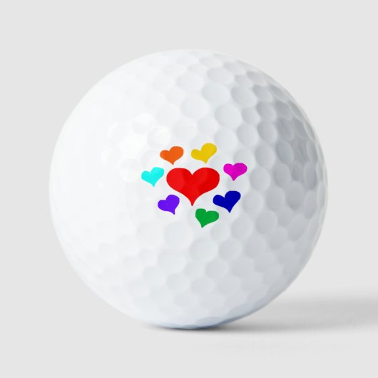 Balles De Golf Boule de golf Coeur à valeur personnalisée (Recto)