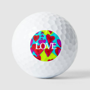 Balles De Golf Boule de golf Coeurs vivants personnalisés