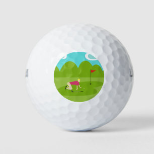 Balles De Golf Boule de golf de Retro Golfer