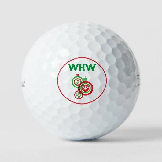 Balles De Golf Boule de golf Monogram Christmas Orament (Recto)