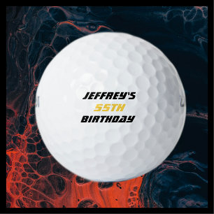 Balles De Golf Boule de golf personnalisée, 55e anniversaire