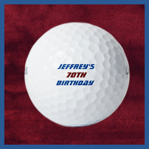 Balles De Golf Boule de golf personnalisée, 70e anniversaire