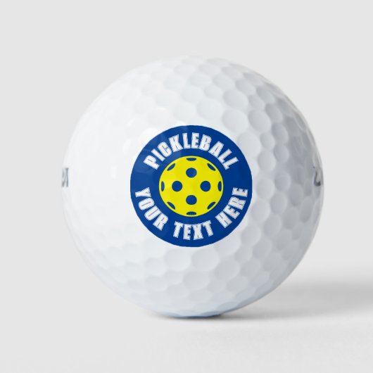 Balles De Golf Boule de golf personnalisée avec logo jaune (Devant)