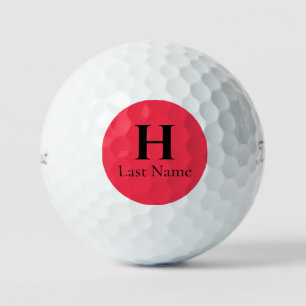 Balles De Golf Boule de golf personnalisée Red Circle (3) HAMbWG