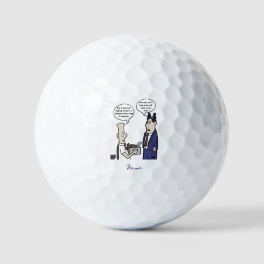 Balles De Golf Boule de golf Rant Cartoon (Recto)