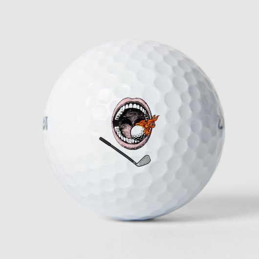 Balles De Golf Boule de golf Teeth avec Flames Boule de golf pour (Devant)