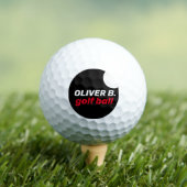 Balles De Golf Boule de Golfeur du logo noir moderne (T-shirt Insitu)
