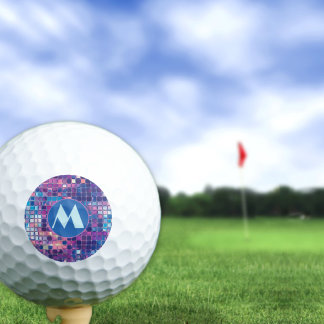 Balles De Golf Boule Disco Bleu super & Violet Golf Personnalisé