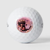 Balles De Golf Boule disco rose (Devant)
