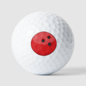 Balles De Golf Boule rouge de Bowling (Recto)