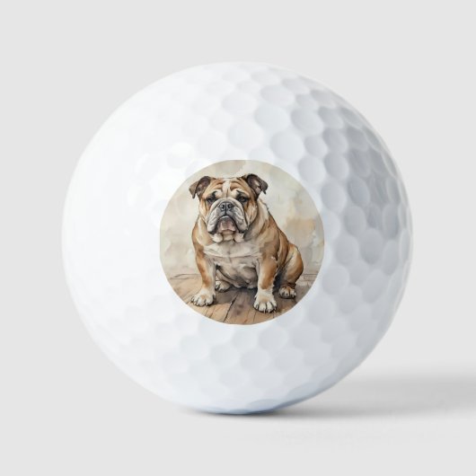 Balles De Golf Bouledogue (Recto)