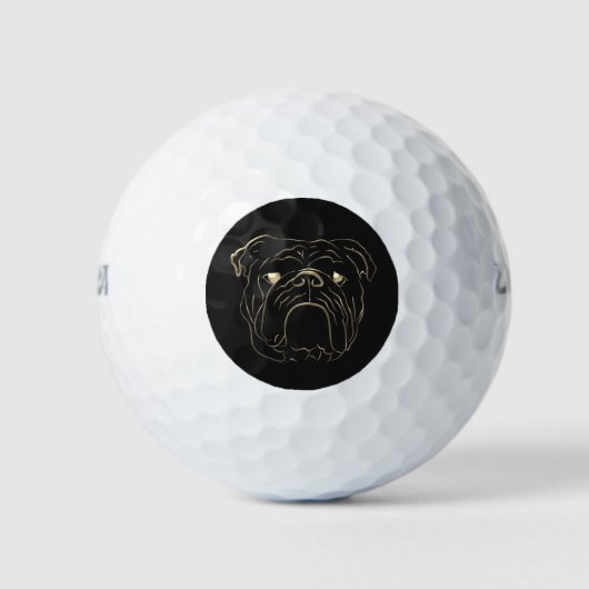 Balles De Golf Bouledogue Anglais (Devant)