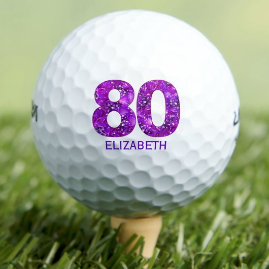 Balles De Golf Boules de golf 40e anniversaire moderne 80 initial
