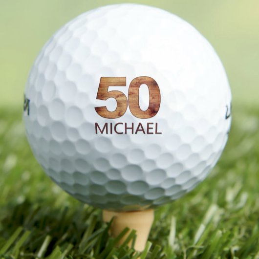 Balles De Golf Boules de golf 50e anniversaire 50 ans golfer cade