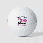 Balles De Golf Boules de golf 50e anniversaire moderne initiales  (Devant)