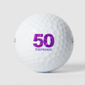 Balles De Golf Boules de golf 50e anniversaire moderne violet ini (Devant)