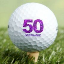 Boules de golf 50e anniversaire moderne violet ini