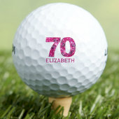 Balles De Golf Boules de golf 70e anniversaire moderne initiales