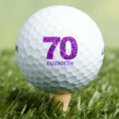 Balles De Golf Boules de golf 70e anniversaire moderne violet ini