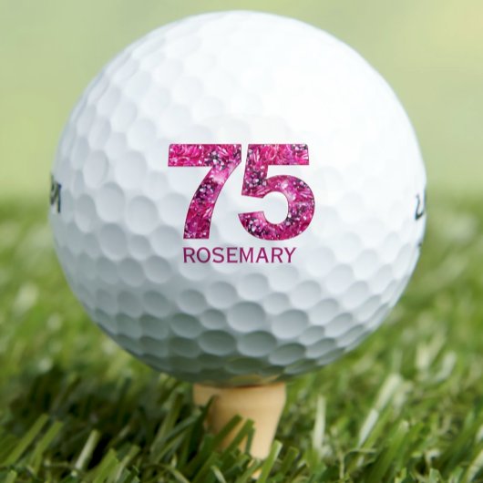 Balles De Golf Boules de golf 75e anniversaire moderne 75 initial