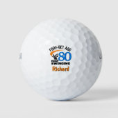Balles De Golf boules de golf 80e anniversaire 80 ans cadeau drôl (Devant)
