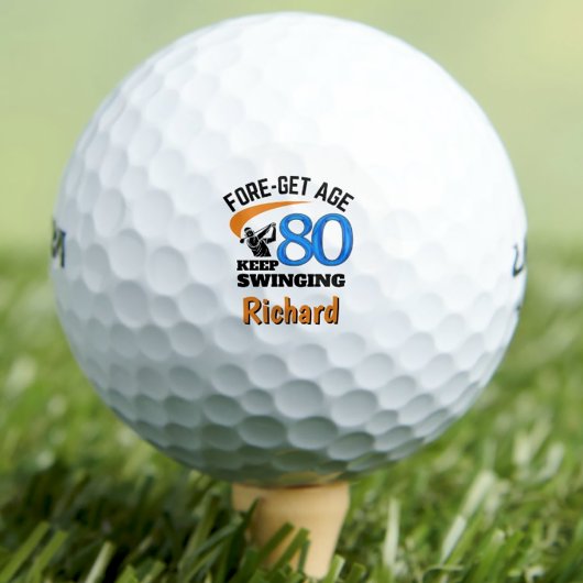 Balles De Golf boules de golf 80e anniversaire 80 ans cadeau drôl