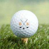 Balles De Golf Boules de golf avec Initiales de nom orange (T-shirt Insitu)