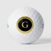 Balles De Golf Boules de golf Black & Gold sur mesure (Devant)