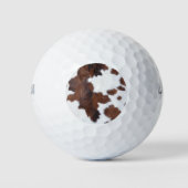Balles De Golf Boules de golf Brown Moo-ving Cow Print (Devant)