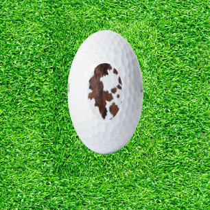 Balles De Golf Boules de golf Brown Moo-ving Cow Print