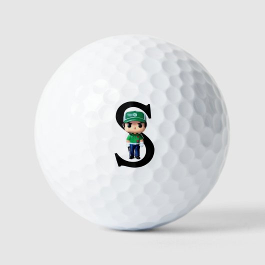 Balles De Golf Boules de golf de Monogram Golfeur (Recto)