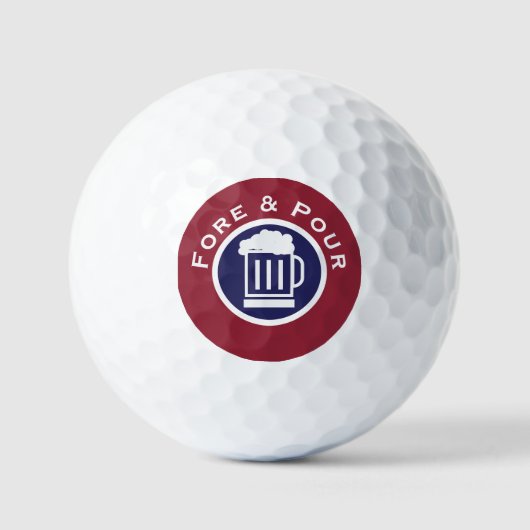 Balles De Golf Boules de golf drôle de bière (Recto)