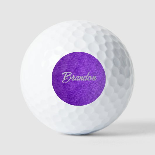 Balles De Golf Boules de golf en cuir violet (Recto)