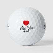 Balles De Golf Boules de golf 'Je t'aime Papa' pour la fête des P (Devant)