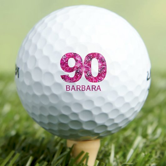 Balles De Golf Boules de golf modernes 90e anniversaire initiales