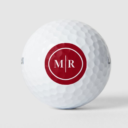 Balles De Golf Boules de golf Monogram Cool moderne (Devant)